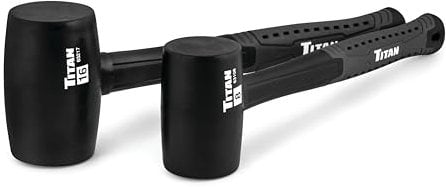 Titan 63130 2-Piece Rubber Mallet Set, Includes 8oz and 16oz