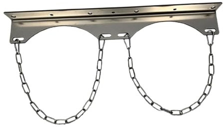 LOVIVER Gas Cylinder Bracket Gas Tank Wall Holder Wall-Mounted for 1 or 2 Bottles Gas Bottle Rack Mount for Propane Cylinder Lab Home, Type 2