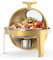 GarveeHome uxc7uSlC5jLrDiVEGTkBng49NcF Chafing Dishes für Buffet, Edelstahl, Gold