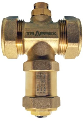 Trappex Anti-Freeze Valve, 28mm, Heat Source Pump Protection System, Automatic Temperature Control