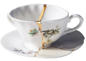 SET DA TE TAZZA E PIATTINO PORCELLANA KI