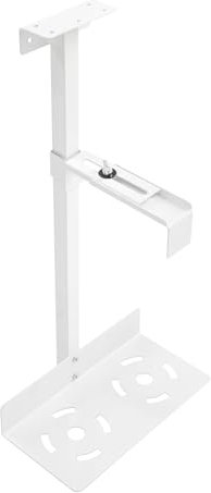 NoneDanGee Support PC sous bureau, support PC réglable avec trous de refroidissement de plaque de base pour grands PC gamer, support mural pour PC, gain de place, capacité de charge 30 kg (blanc)