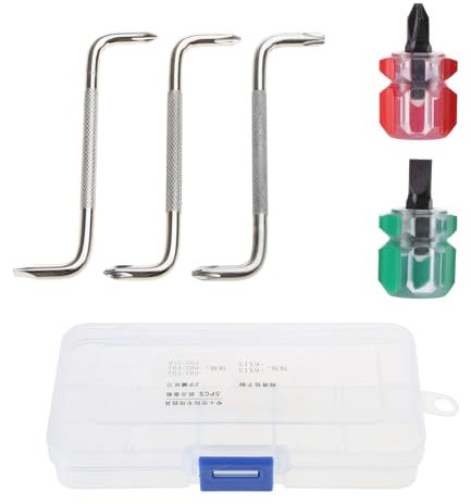 5Pcs Offset Screwdriver Set ZType Double Head Screwdriver with Slotted/Flat Screwdrivers for Tight Space Double Headed Screwdrivers with Anti Slip Handle Offset Screwdriver