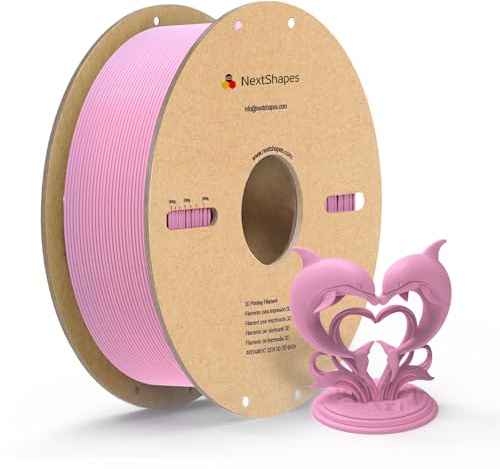 NextShapes PLA Filament 1,75mm, 1kg, Rosa | Hochfest, Vibrationsarm, Schlagzäh, 3D Drucker Filament für Bambu Lab AMS A1/X1/P2S/H2D