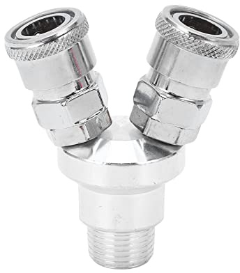 Connecteur à 2 voies en acier au carbone, séparateur chromé, raccord pneumatique rotatif