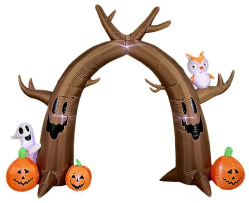 MotiveTech Arche Gonflable d'halloween Extérieur Décoration Gonflable d'halloween Lumineux pour Jardin