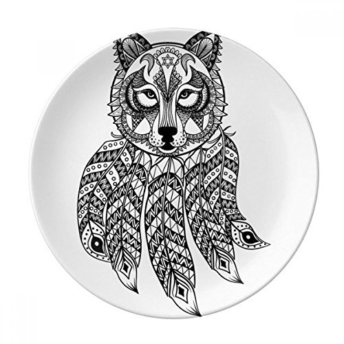 Raton laveur humain Peinture Silencieux bébé décoratifs en porcelaine Assiette à dessert 20,3 cm dîner Maison Cadeau