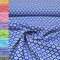 MAGAM-Stoffe Amelie Blumen Baumwollstoff Oeko-Tex Meterware 50cm (12. Royal-Blau)