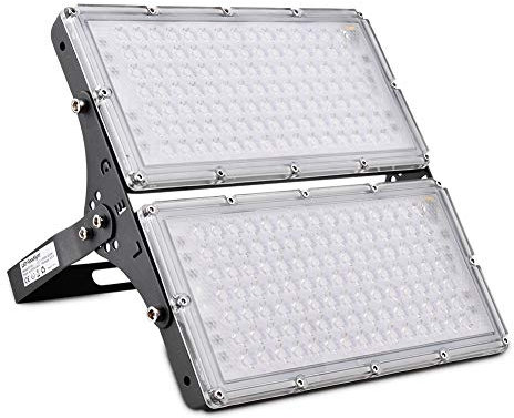 Sararoom Faretto LED da Esterno 200W, 20000LM Super Luminoso Proiettore LED per esterni, 3000K Bianco caldo Faro Led Esterno - IP65 Impermeabile Luce Di Sicurezza Faretti Per Giardino Cortile Garage