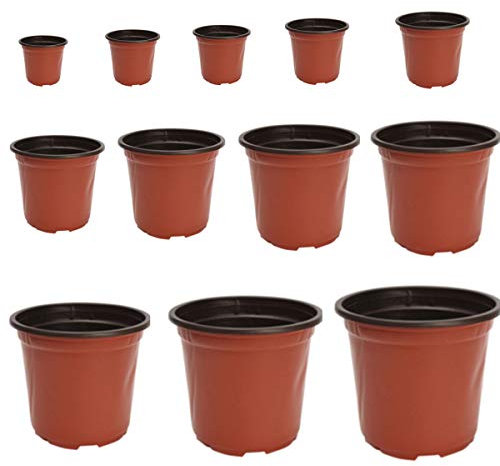 TuToy 100 Pcs En Plastique Jardin Pépinière Pot Fleur Terracotta Semis Planteur Conteneurs Ensemble - # 12