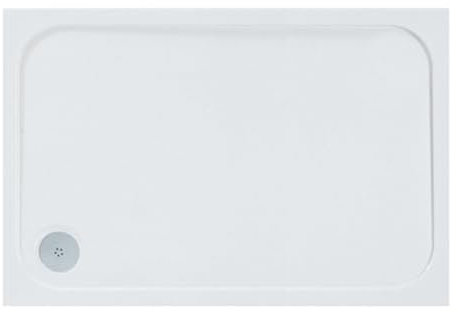 Eacon Low Profile White Stone Resin Acrylic Capped Rectangle Shower Tray Premium Quality 1300 x 800
