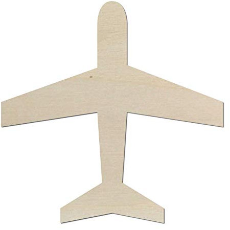 Kleenes Traumhandel Holz-Flugzeug, 20 cm Länge, 4 mm Dicke, aus Pappelsperrholz, ideal für Wand und Tür