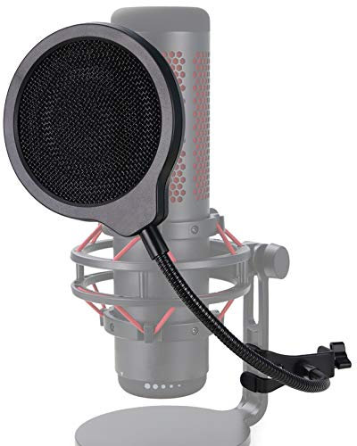 QuadCast Pop Filter - Metall Windschutz für HyperX QuadCast Mikrofon (4 Zoll 3 Schichten), Profi Mic Pop Screen by YOUSHARES