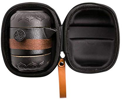 Portable Travel Tea Set with Case, Chinese Kung Fu Teapot 1 Pot 2 Cups, Ceramic Tea Pot Set, for Outdoor Picnic Business