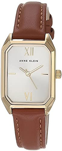Anne Klein Women's Leather Strap Watch Brown