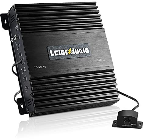 LEIGESAUDIO 500 Watts MonoBlock Amplifier, Class D, 1 Ohm Stable Subwoofer Amplifiers for Car Audio Speakers