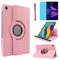 Custodia per Lenovo Tab M10 Plus 10.3 Inch 2020 (TB-X606F TB-X606X) - Rotazione di 360 gradi Custodia protettiva completa per supporto,Con Penna Stilo, Pellicola Per Schermo (Pink)