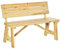 Outsunny 2-Sitzer Gartenbank Holz, wetterfest Sitzbank, UV-Beständig Gartenmöbel mit Rückenlehnen, Parkbank 220kg belastbar, Balkonbank, Holzbank für Balkon Terrasse, Garten, 116 x 56 x 80 cm, Natur