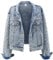 Kedera Damen Jeansjacke bestickt Perlen Nieten Casual Lose Kurz Jeansmantel, Blau, XL