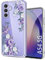 Ciciber Samsung Galaxy A54 5G Hülle, Ultra Dünne Transparent TPU Handyhülle für Samsung A54,Slim Fit Stoßfest Schutzhülle Galaxy A54 Case Cover mit Lila Rosen Motiv