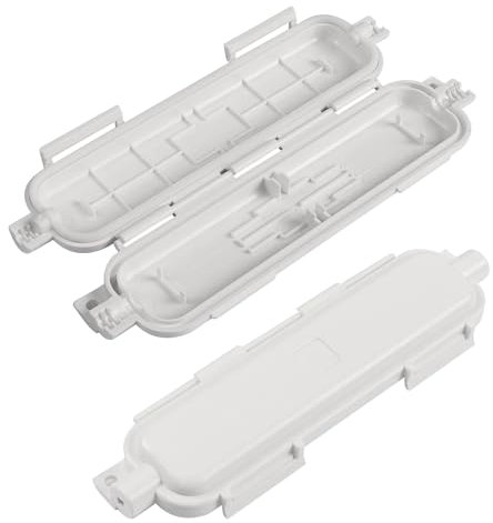 QIANRENON SC Simplex Pigtail Lot de 2 boîtes de protection étanches en fibre optique d'extérieur FTTH Câblage étanche à la poussière pour câblage réseau optique en extérieur