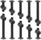 60 PCS Black M6 Bolts and Nuts Kit,Hex Head Screws and Nuts for Furniture