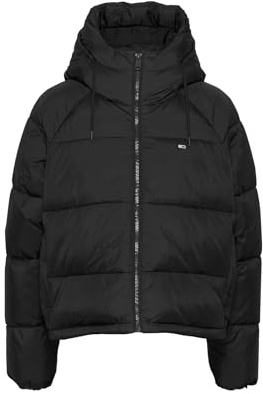 Tommy Jeans Damen Pufferjacke Warm, Schwarz (Black), M