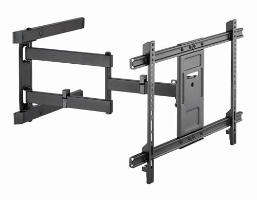 Gembird Full-Motion TV-Wandhalterung 37–80 Zoll – Schwenkbar und Neigbar, VESA 200x200–600x400 Kompatibel, Robuste Schwarze Konstruktion, Mit Montageset