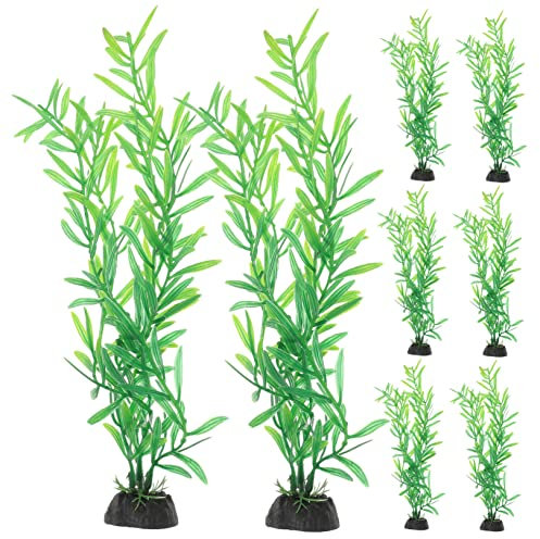 BESPORTBLE 10 Pièces Aménagement Paysager D'aquarium Plantes Artificielles Décoration D'aquarium Cachettes D'aquarium Plantes sous-Marines Décor en Verre Terrarium Un Verre Algue Plastique