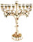 Kerzenhalter, Menorah-Kerzenhalter, 9 Zweige, jüdischer Kerzenhalter, Legierung, 22 cm x 18 cm Kandelaber, Kerzenhalter Menora, antiker Kerzenständer, Heimdekoration (weiß)