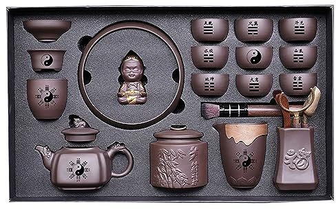 WYQWYQWYQ Juego de té Juego de Tazas de té Juego de té Juego de té Zisha Kungfu, Tetera con Filtro Zisha Chino