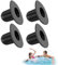 4 Stück Pool Stopfen,Pool Plugs,Pool Verschlussstopfen,Abdeckung Pool Plug,Ablassstopfen,Filter Pumps,Strainer Hole Plugs,Swimming Pool Filter Sealing Plugs Compatible für Intex/Bestway Pools (Black)