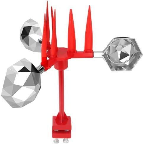 YIKEDAN Reflektierender Vogelschreck, Taubenspike, Windrad-Vogelschreck mit 288 reflektierenden Flächen, Taubenabwehr für Balkone, Zäune, Gärten, Balkongeländer, Dächer