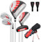 XDriveMax 6 Teilige Komplettes Golfschläger Set, Golf Set Inklusive Stand Bag, 1# Drive, 5# Hybrid, 6/7#, 9/P# Eisen und Putter Rechtshänder