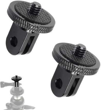 2 Stück Stativ Adapter, Stativgewinde, Stativ Zubehör, Aluminium 1/4 Zoll Adapter Kamera Halterung, Stativ 1/4 Zoll Gewinde, 1/4 Zoll Schrauben, Für Action-Kameras
