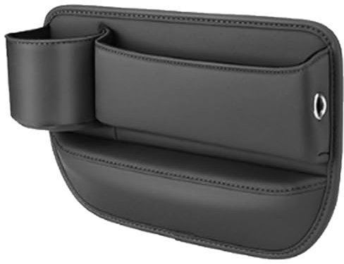 JJQFLB Auto Leder Getränkehalter Gap Bag für BMW Z1 Z3 Z4 E30 E36 E52 E85 E86 E89 G29 Z3M Z4M 20i 30i, Leder Getränkehalter Lückentasche mit Getränkehalter 2 Modi 11.8 * 7.8'',Main Driver-B/Black
