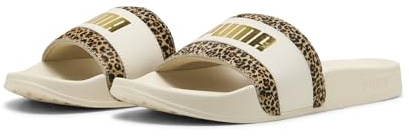 PUMA Damen Leadcat 2.0 Animal Flair Pantoletten, Alpine Snow Gold