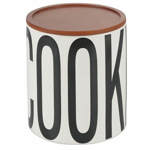 Villa d'Este Home Tivoli Keksdose aus Keramik, 2 l, Bambusdeckel, Bigismore