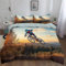 Bettwäsche 135x200cm Mountainbiken Polyester Baumwolle Bettbezug 3 Teilig, Atmungsaktiv Hautfreundlich Bettwäsche Set mit Reißverschluss and 2 Kissenbezüge