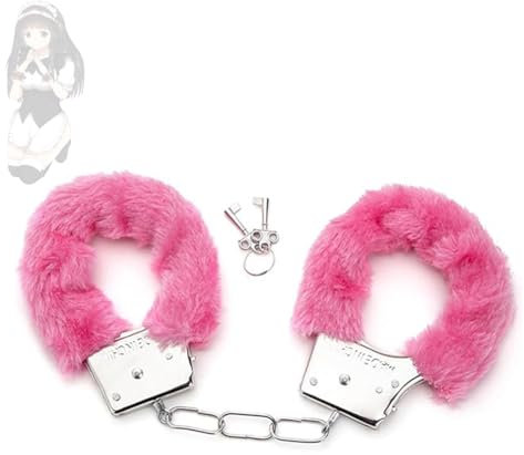 1 accessorio per giochi di ruolo in peluche regolabile in pelle rosa con chiave