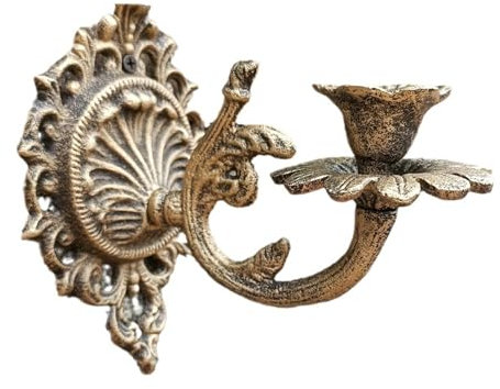 Europäischer Aristokratischer Wandleuchter Wandkerzenhalter aus Gusseisen Bronze Alte Gartendekoration Kerzenleuchter Wandkerzenhalter im europäischen Stil