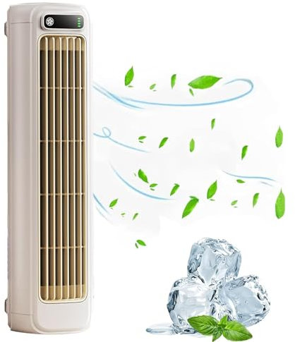 Migilife Cooling Ace, Cooling Ace Portable Air Conditioner, Mini Air Conditioner with 3 Speeds, No Drilling Wall Mounted Electric Fan, Air Cooling Fan for Bedroom Office (Beige)