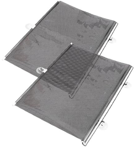 EXCEART Lot De 2 Rideaux Occultants Temporaires avec Ventouses, Protection UV, Installation sans Perçage, Protection pour Bureau, Maison, Voiture, Balcon Et Fenêtres