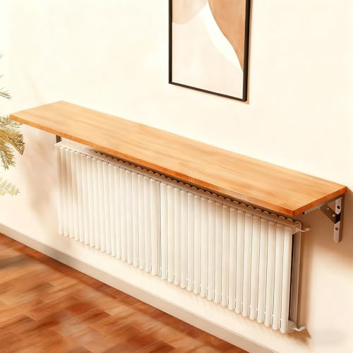 WNGJZZYC Radiators Shelf, Pine Wood Need Drilling, Radiator Shelf Top, Radiator Shelf Cover, for Living Room Bedroom Hallway(60x40x1.6cm/24x16x0.6in)