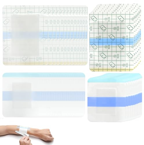 Curita waterproof 32 piezas – 16 curitas 10x13cm y 16 curitas 6x7cm, curitas impermeables para tatuajes, deporte, piscina, protección contra agua y humedad