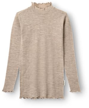 DILLING Pointelle Langarmshirt für Kinder aus Wolle und Seide