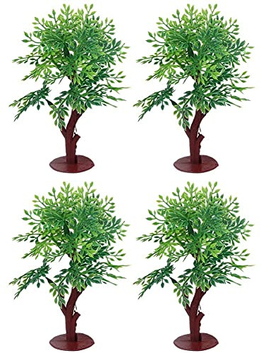 HiyyFloy 4 Árboles En Miniatura Y Arbustos para Dioramas, Ideales para Maquetas De Trenes Y Paisajes. Árboles Artificiales para Crear Tu Propio Paisaje.