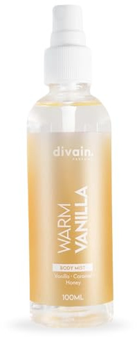 Warm Vanilla Body Mist 100ml | Acqua Profumata Orientale Gourmand, Accogliente & Confortante, con Vaniglia Calda, Unisex | divain.Parfums