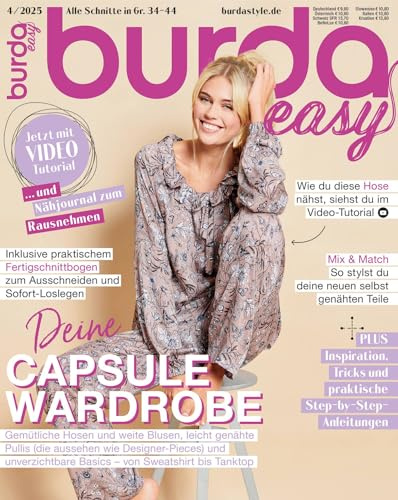 burda easy Nähmagazin 04/25 - Schnittmuster für Nähanfänger