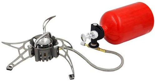 Fornello da campeggio multicombustibile portatile, fornello a combustibile liquido dal design compatto e pieghevole con bruciatore efficiente sul parabrezza per campeggio, escursionismo con